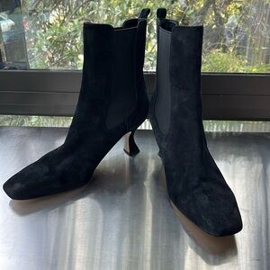 Sam Edelman Lani Black Suede Chelsea Bootie size11